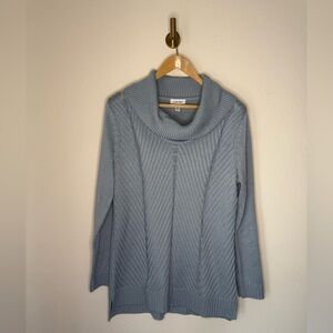 Calvin Klein Light Blue Cowl Neck Sweater size L